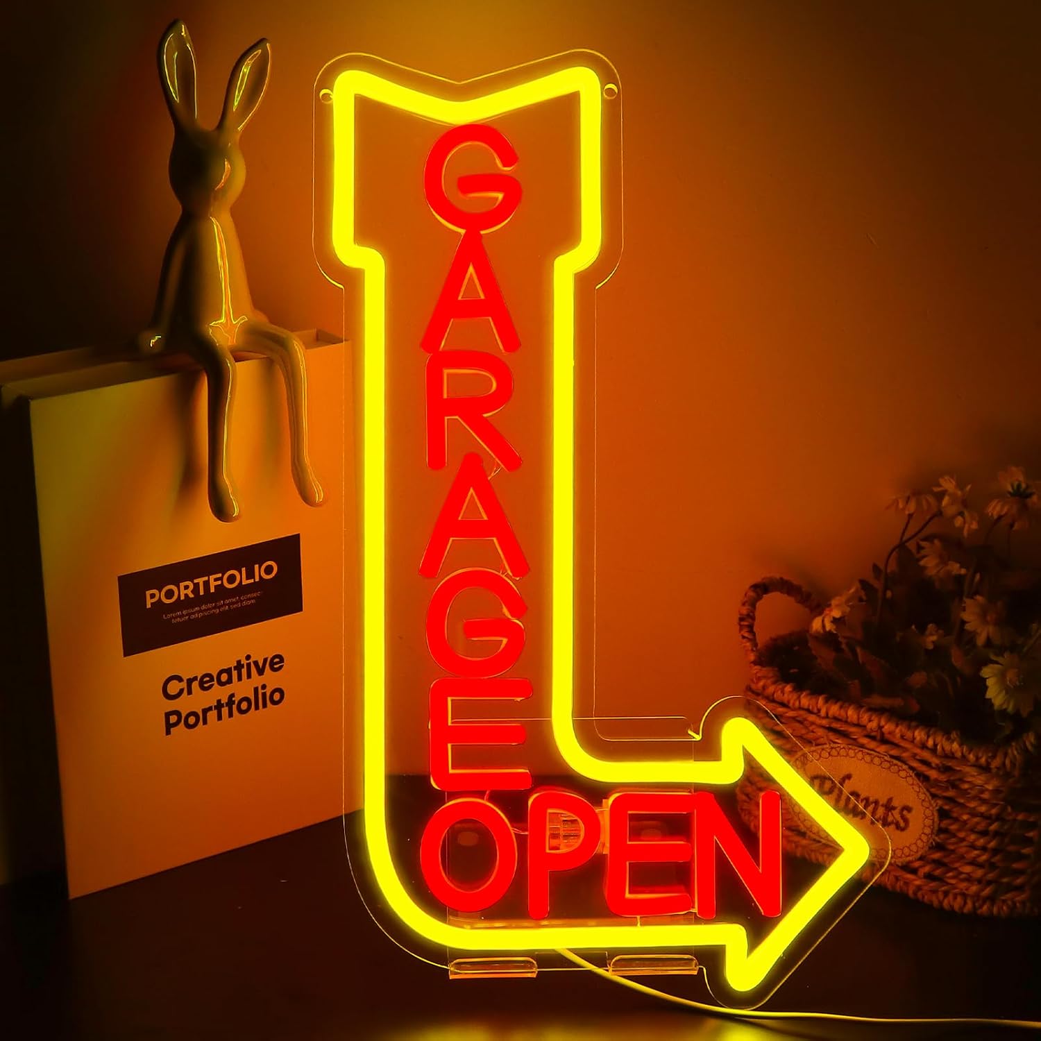 Auto Repair Shop Open - ﻿ Garage Open Neon Sign USB