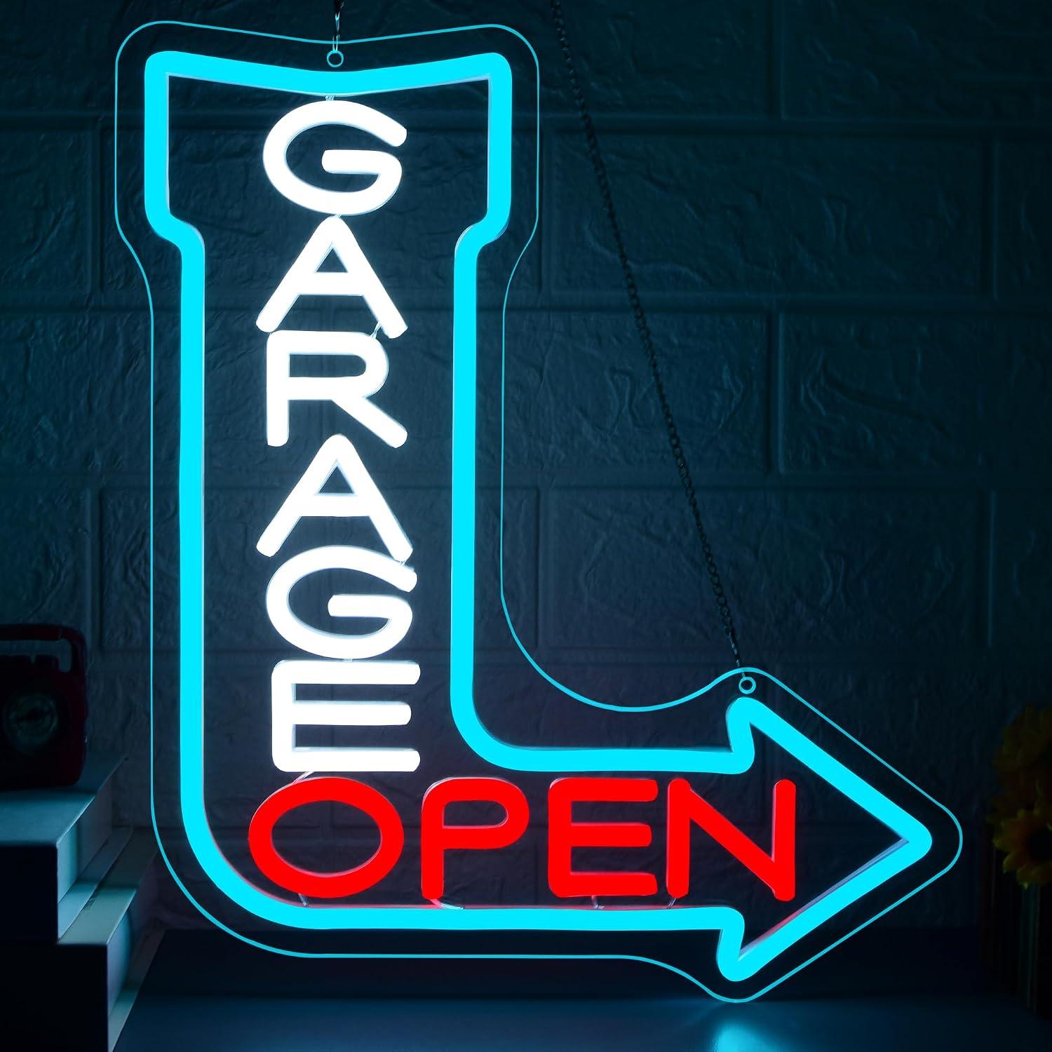 Auto Repair Shop Open - Garage Open Arrow Neon Sign Usb