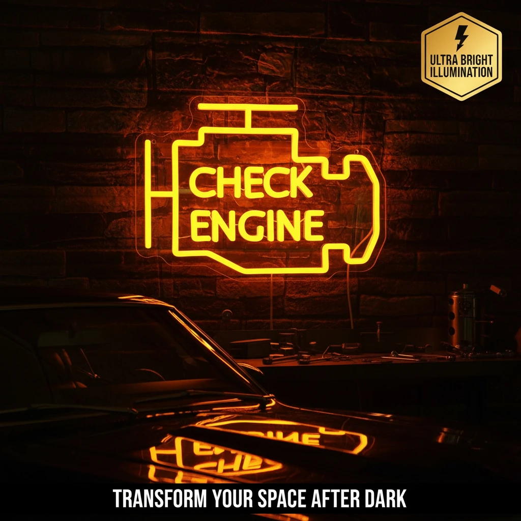 Check Engine  Neon LED Light – - đánh giá và giá Auto Repair Shop Open