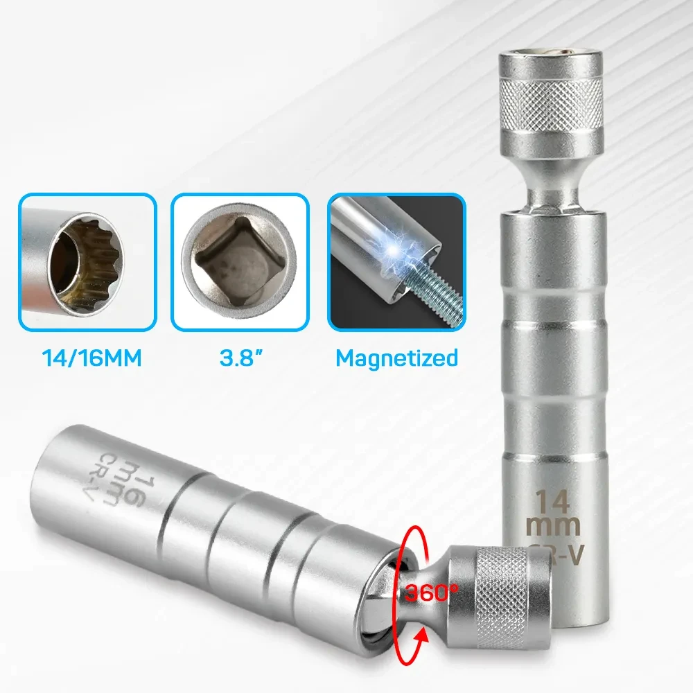 16mm With Magnetic Thin Wall U - đánh giá và giá Spark Plug Socket Set