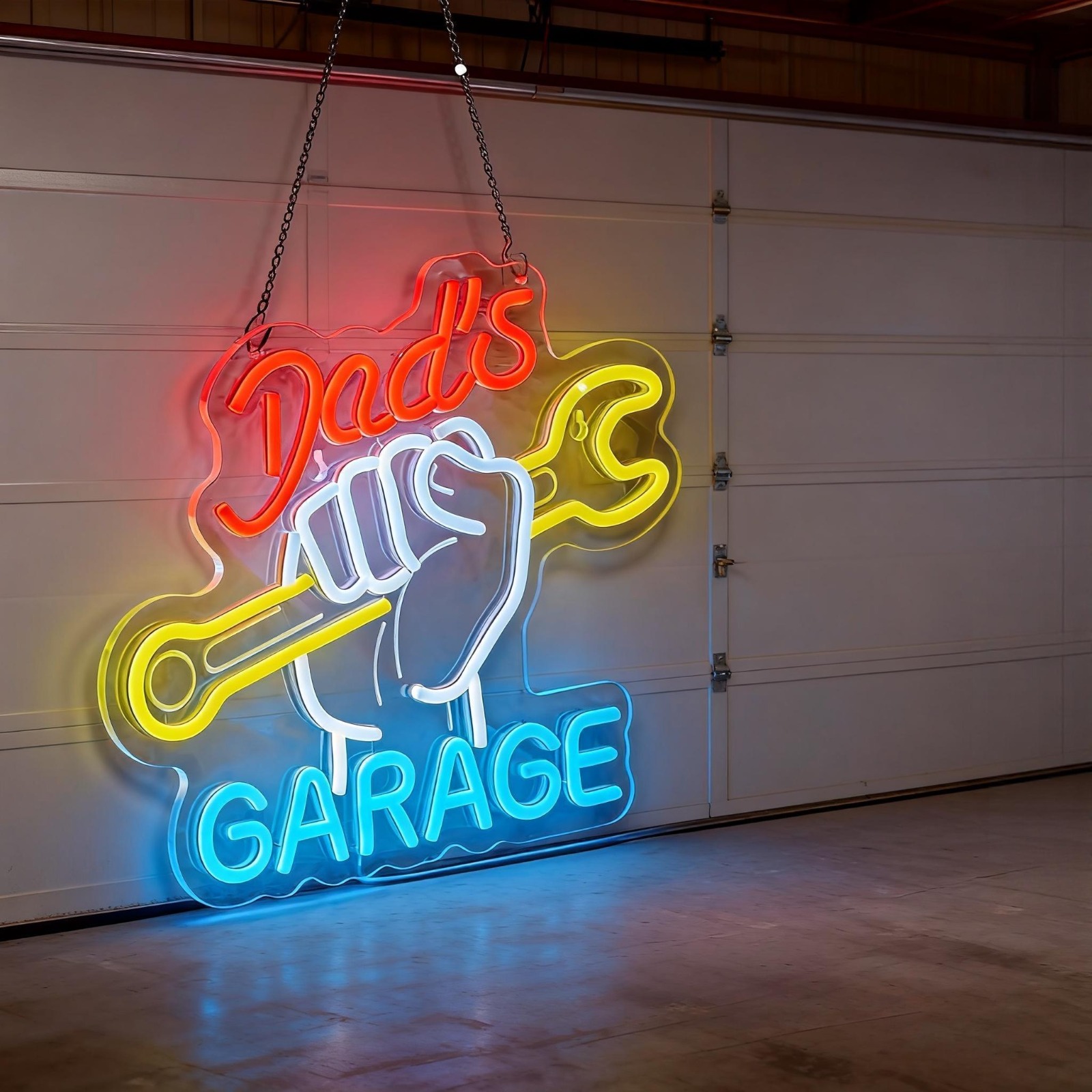Dad's Garage Neon Sign LED Wal - đánh giá và giá Auto Repair Shop Open