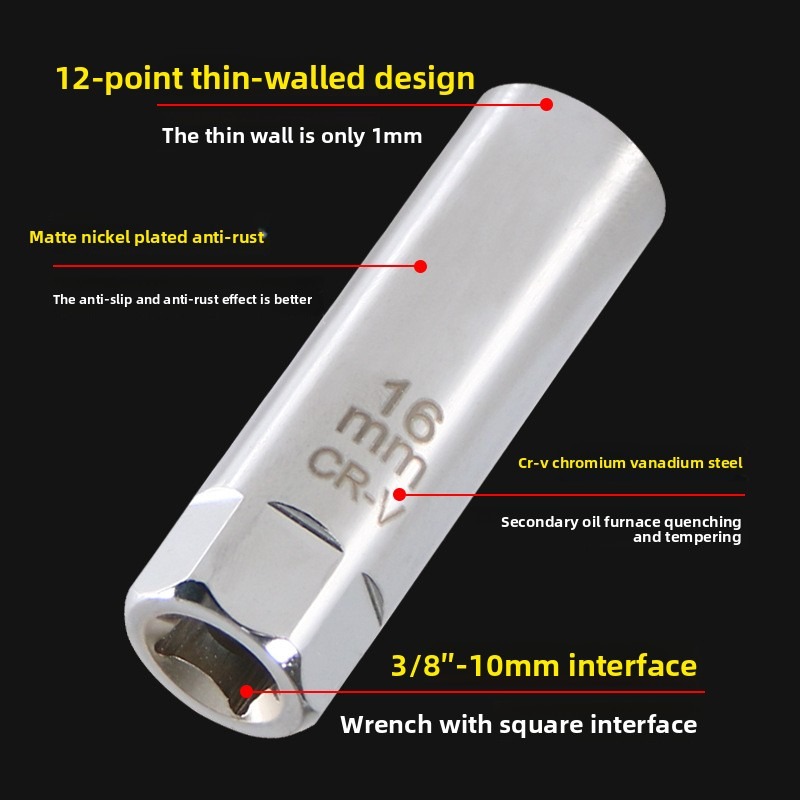 14/16mm Ultra-Thin Magnetic Un - đánh giá và giá Spark Plug Socket Set